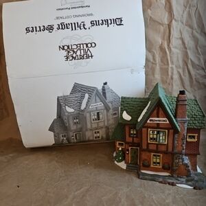 Dept 56 Heritage Village Dickens "Browning Cottage" #58246 w/Box And Light- 1994